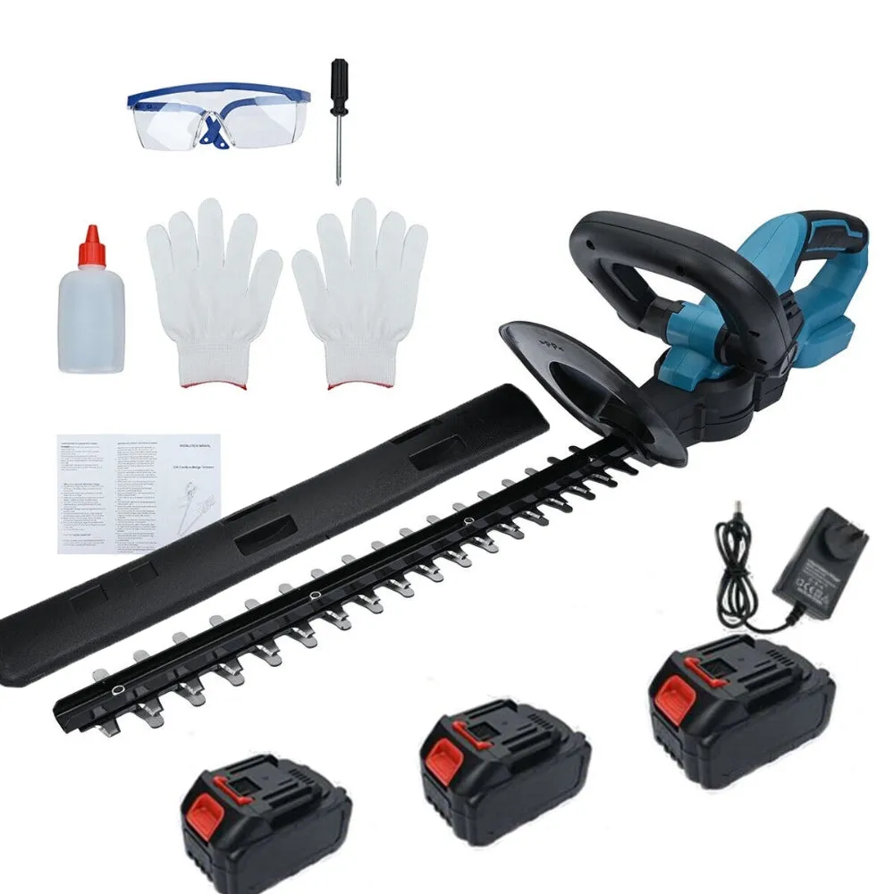 36V Cordless Electric Hedge Trimmer | Garden Cutter Pruner | With 3 Batteries