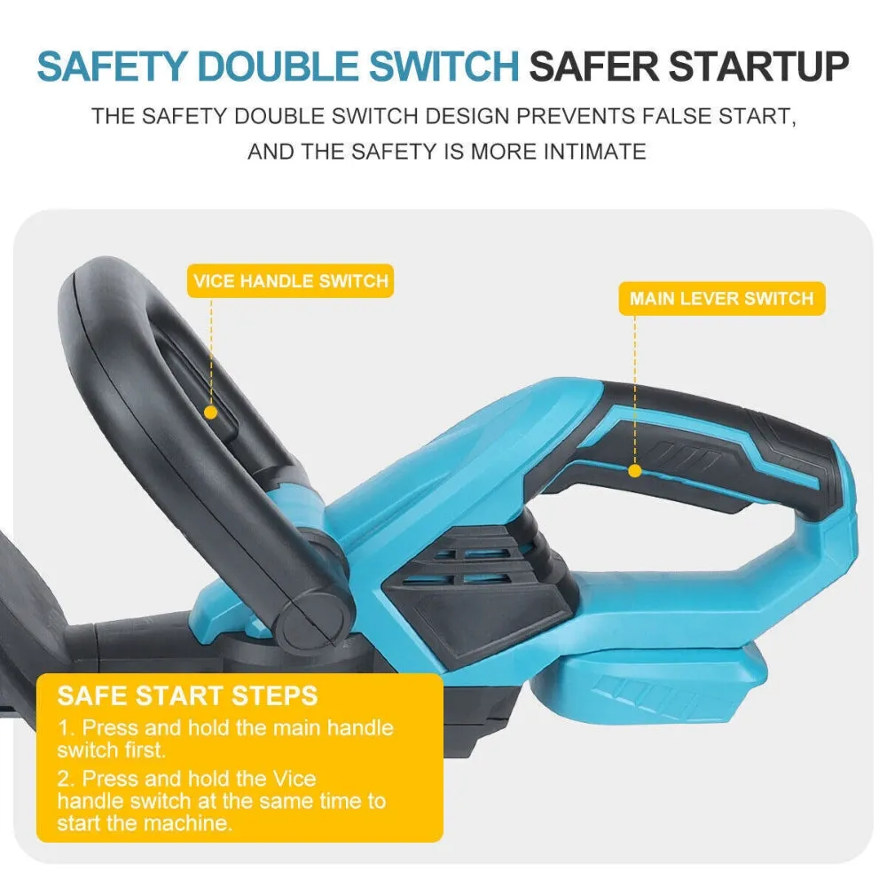 36V Cordless Electric Hedge Trimmer | Garden Cutter Pruner | With 3 Batteries