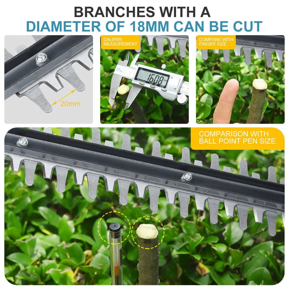 36V Cordless Electric Hedge Trimmer | Garden Cutter Pruner | With 3 Batteries