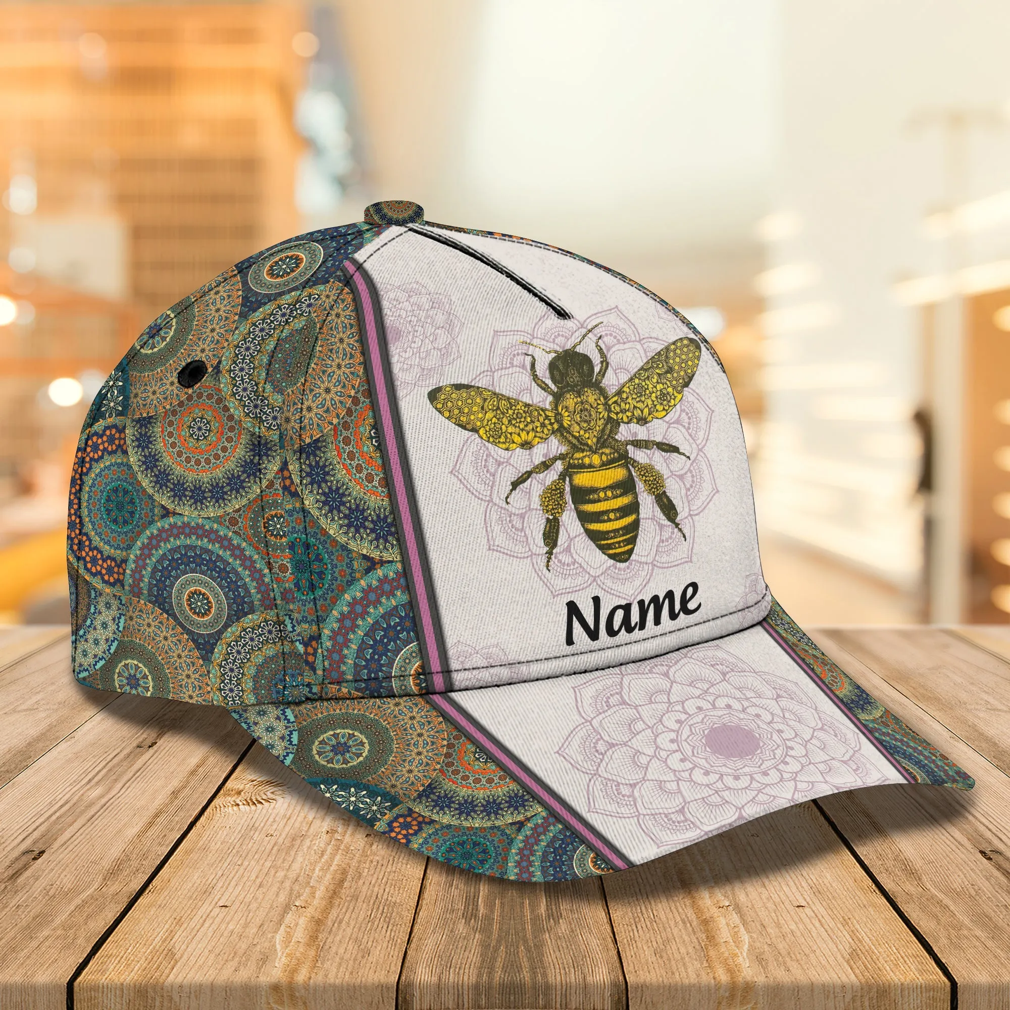 3D Classic Cap Bee Personalized Name Cap 005 Namashops