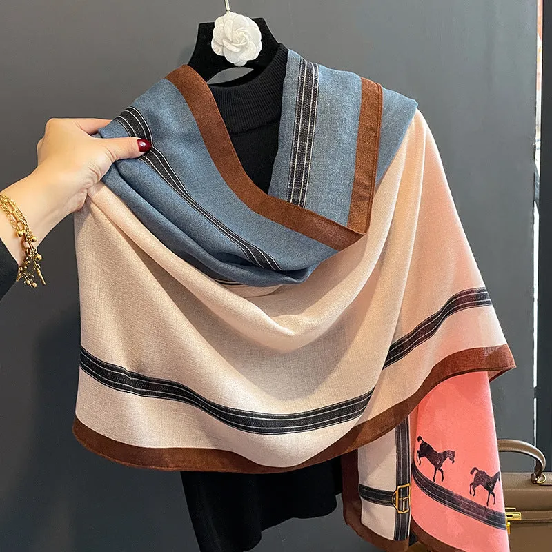 AWST Int'l Strap Goods" Cotton Linen Scarf