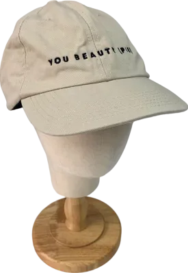 Beauty Pie Beige Cotton Baseball Cap One Size