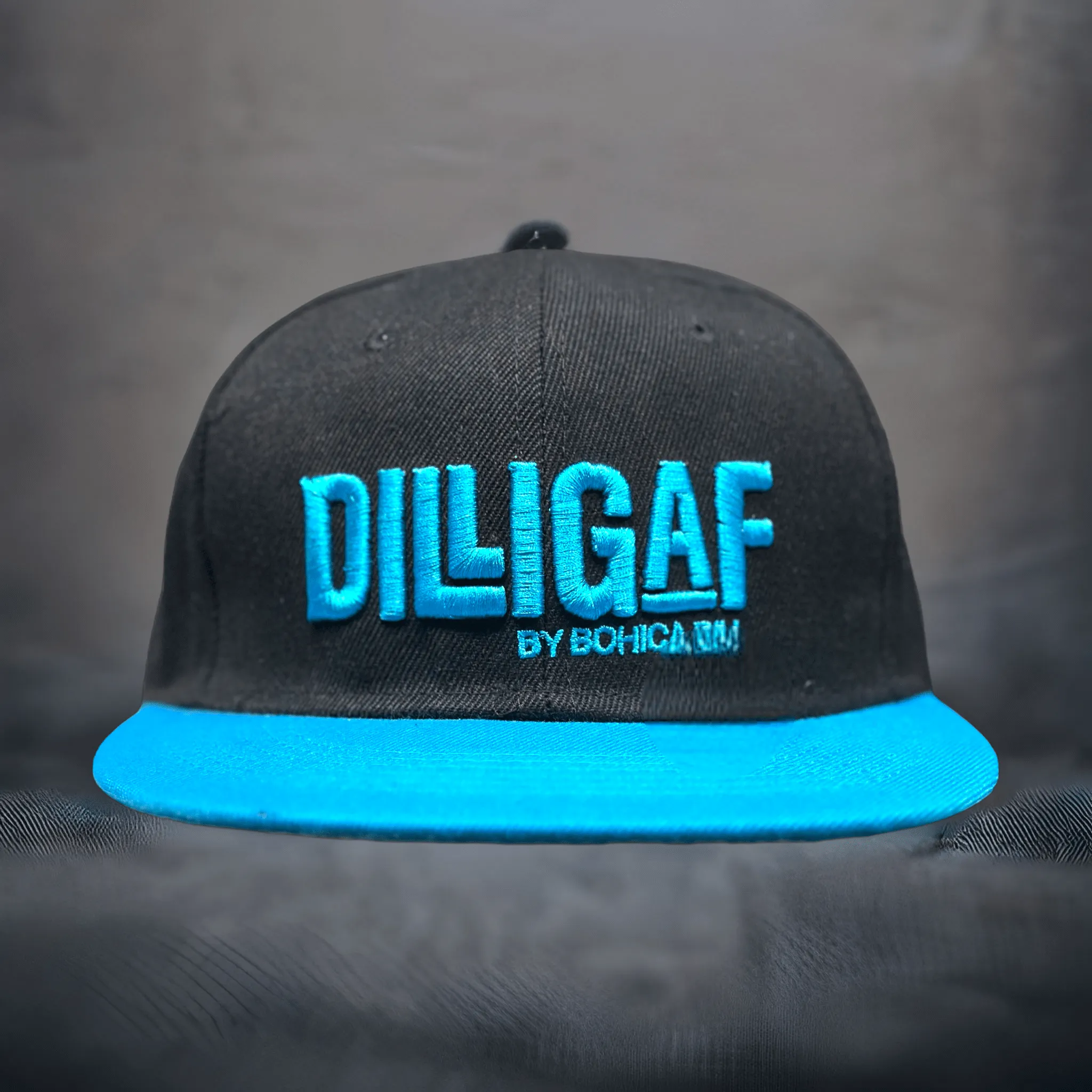 Blue Bohica Signature Flat Brim/Snap Back Hat