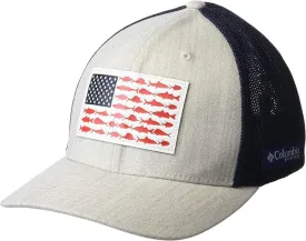 Columbia PFG Leather Fish Flag Mesh Hat L/XL XU0191-271