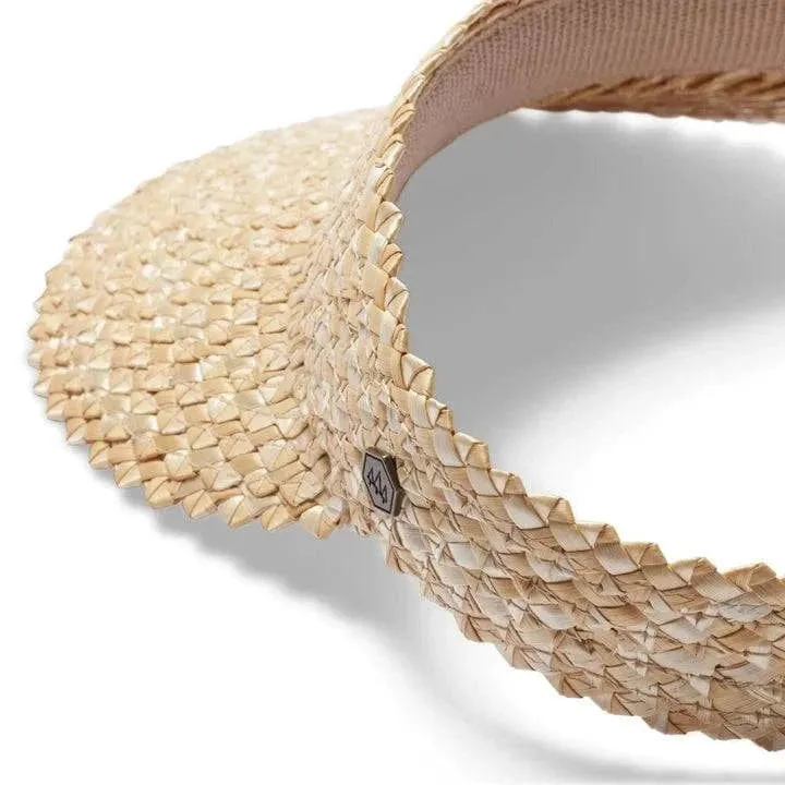Hemlock Hat Co CAPRI VISOR IN BLONDE - BIG KIDS