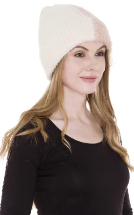 JH239 Eyelash Color-blocked Cable Knit Hat JH239 Eyelash Color-blocked Cable Knit Hat
