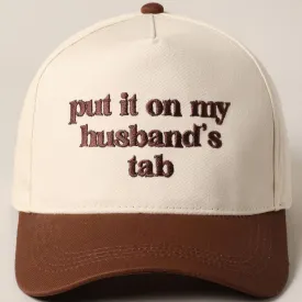 Put it on my husband's tab cap
