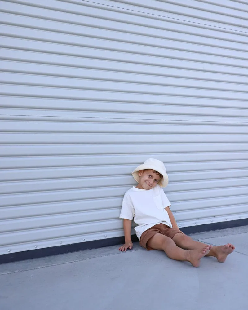 Terry Bucket Hat in Salt Check