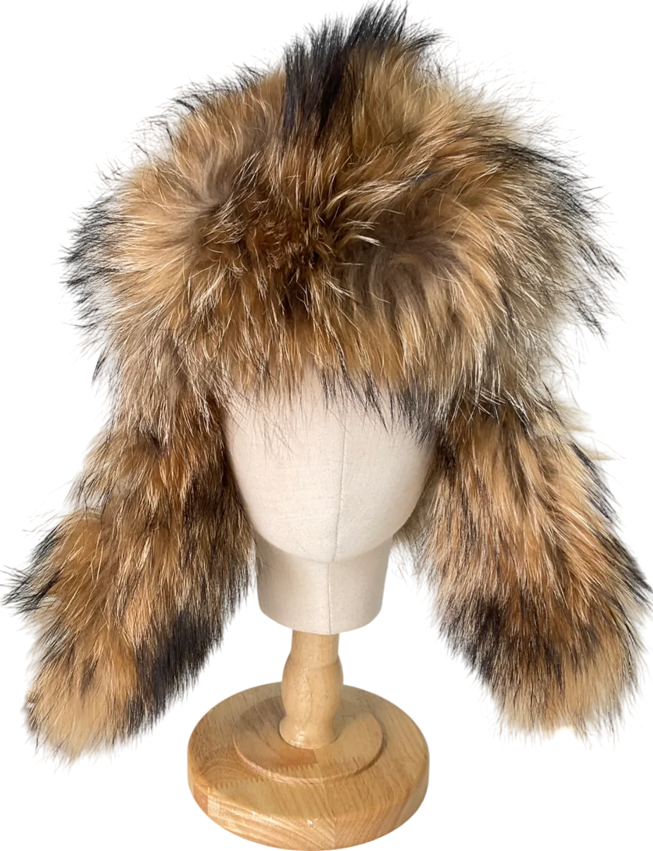 White Faux Fur Bucket Hat One Size