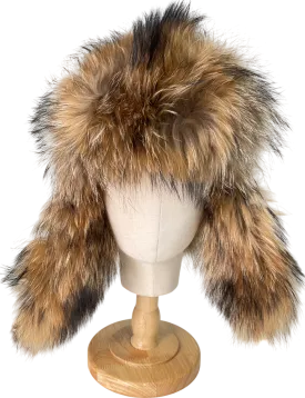 White Faux Fur Bucket Hat One Size