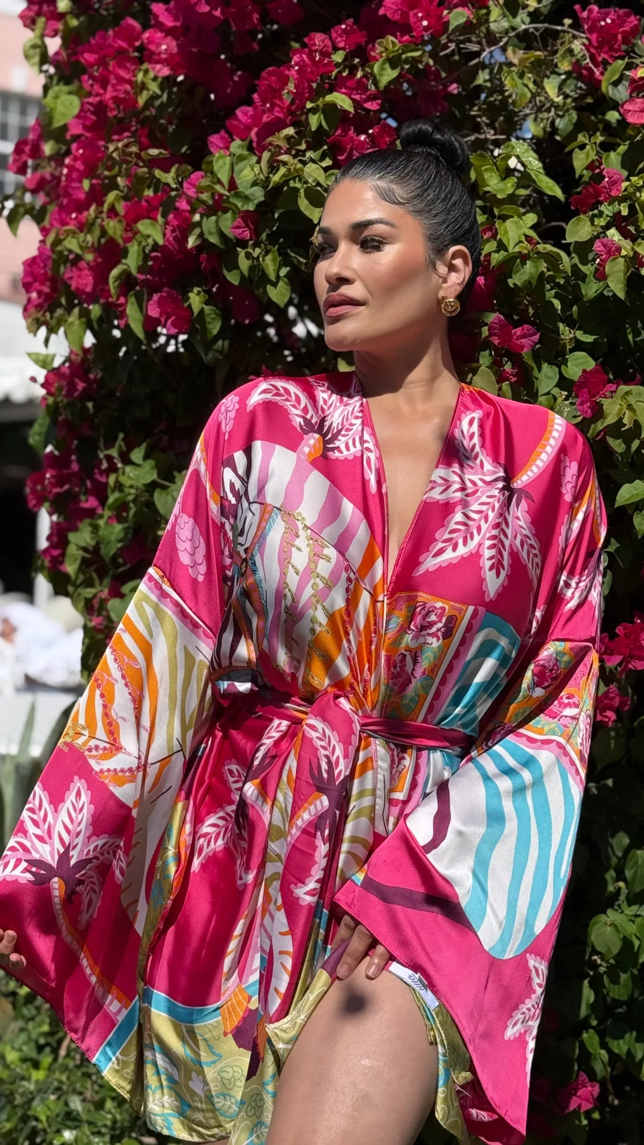 Zebra Fuchsia Kimono Cardigan